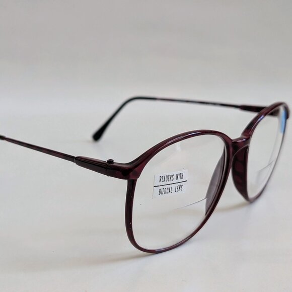 NWT Vintage 90's Carbon Fiber School Boy Bi-Focal Reading Glass (S. Brown) - Picture 2 of 5